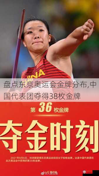 盘点东京奥运会金牌分布,中国代表团夺得38枚金牌