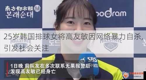 25岁韩国排球女将高友敏因网络暴力自杀,引发社会关注